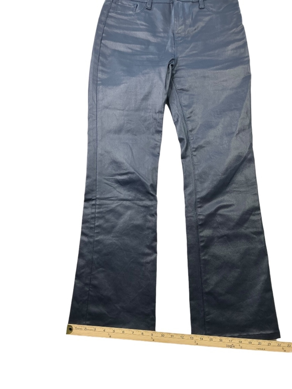 The Noli Shop Aria Faux Leather Coated Bootcut Jeans High Rise 30 - Picture 10 of 10